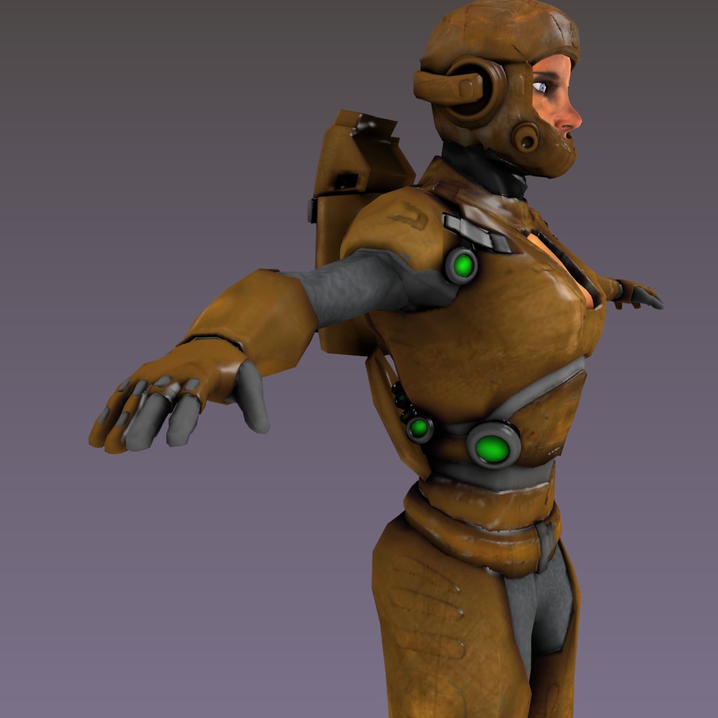Female Sci-Fi character  preview image 3
